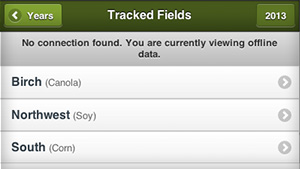 Access farming details offline using any mobile device.